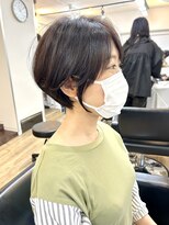 イオエ(ioe)&nbsp;黒髪/ボブルフ/ネビージュ/小顔/ワンレン/髪質改善/グレージュ