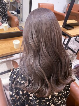 ルーツ(ROOTS) ブリーチ×ラベンダーグレーカラー