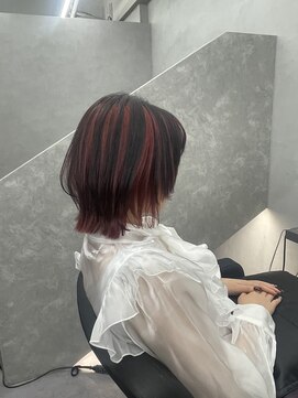 ファイブバイジエクト 堀江(FIVE by The Ect) ウルフカット ウルフヘア レイヤーカット アンブレラカラー