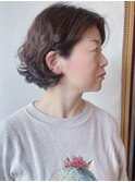 【morio原宿】前髪なしボブパーマ　ゆるふわ毛先パーマ　宮本