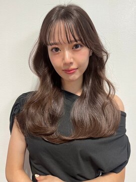 ユーフォリア 銀座(Euphoria) シースルーバング　くびれヘア　韓国ヘア　ナチュラルブラウン3