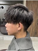 ハイトーンカラー/マッシュパーマ/アースカラー/men's/