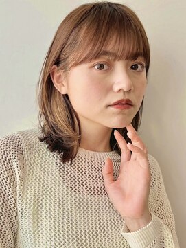 ガーデン 銀座(GARDEN) レイヤーカット/こなれミディ/顔まわりカット/ベージュカラー