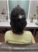 ハーフアップアレンジ