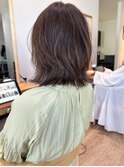 say.黒髪ボブルフネビージュ小顔ワンレンくびれミディアムマロン