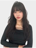 オンブレグレージュオリーブベージュくびれミディ大人美人パーマ