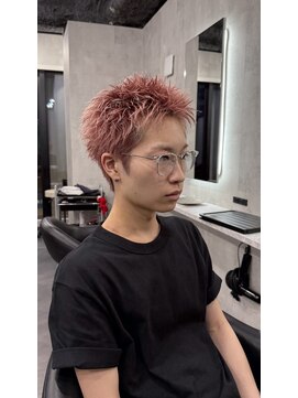 ラベル 渋谷(LAVEL) スパイキーショート/ホワイトピンク