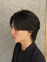 ニアウ 伊勢崎連取店(Niau)&nbsp;メンズボブセンターパートウルフニュアンスパーマ