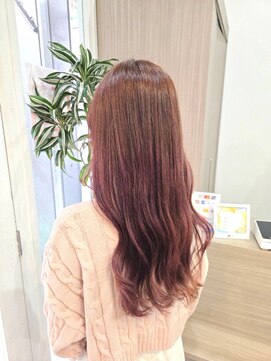 ヘアアンドメイク 心座(hair&make) チェリーピンクカラー