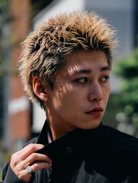 フィフス(fifth) 原宿短髪スパイキーショートヘアブリーチカラーツーブロック20代