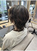 無造作ウェーブ×ハンサムウルフショート