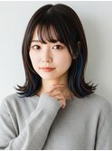 ボブルフネビージュ小顔ワンレン黒髪