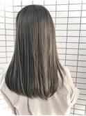 ロングレイヤー × レイヤーカット × 透明感 × グレージュ色