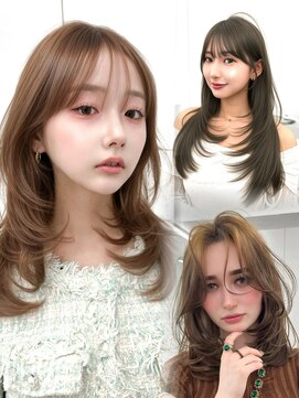 アマトウキョウ アユンチェ(AMA TOKYO×AYUNCHE) 韓国ヘア_レイヤーカット＿透明感カラー