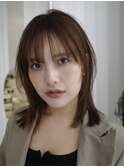 レイヤーカットウルフカットボブグレージュオリーブべージュ