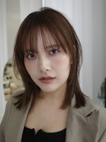 ヌヌ 渋谷 原宿 明治神宮前(nunu)&nbsp;レイヤーカットウルフカットボブグレージュオリーブべージュ