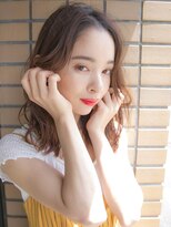 ルティア 池袋(Lutia) アッシュブラウン センターパート 卵型