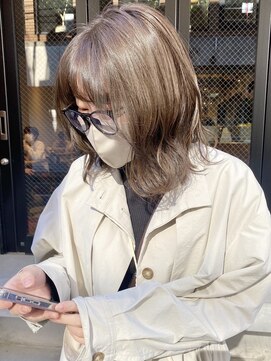 コフィー バイ メルト 吉祥寺(cofy by melt) 【中澤彩乃】ダブルカラーオリーブベージュ前髪顔まわりレイヤー