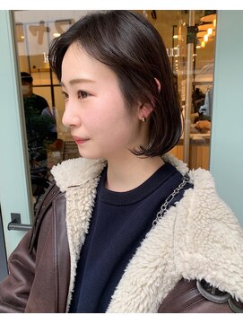 カグヤヒメ ドゥイ(kaguyahime doui) 内巻きボブとツヤ髪カラー