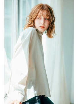 フレイムスヘアーアンドリラックス 西川口店 イメチェン前髪ウェーブパーマこなれミディアンブレラカラー