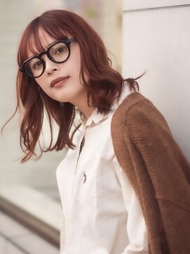 セプト 天神大名(SEPT.) 髪質改善カラー ピンクベージュ　ミディアム　暖色系カラー 韓国