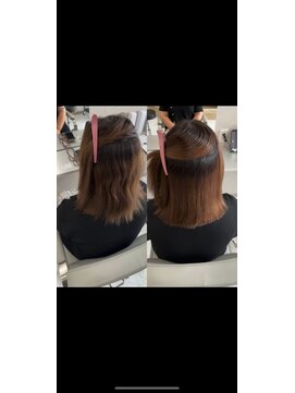 キング 梅田(K!ng) 縮毛矯正髪質改善ハイライトレイヤーカット梅田美容室エクステ