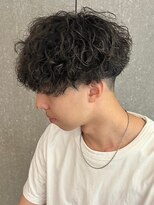 ニアウ 高崎店(Niau)&nbsp;メンズマッシュ波巻きツイストスパイラルパーマ群馬高崎眉毛