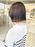 ぱつッとラインボブ×ラベンダーブラウン