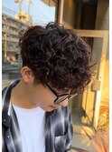 大分メンズ波巻きツイストスパイラルプードルパーマショート