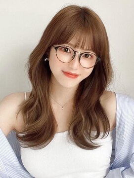 ラルユー 金山(LallYou) 大人かわいいくびれヘアセミロング × ミルクティーベージュ