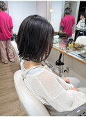 クラゲヘアー/黒髪/小顔/オリーブグレー/ボブレイヤー【横浜】k