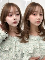 アマトウキョウ アユンチェ(AMA TOKYO×AYUNCHE) 韓国ヘア/レイヤー_透明感カラー_ベージュ