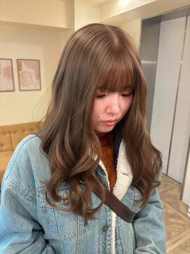 ミルクティーベージュ/ベージュ/ダブルカラー/ブリーチ/名駅