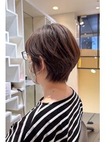 クラメール 黒崎コムシティ店(Kraemer)&nbsp;ショートボブ・耳掛け×ベージュブラウン