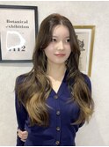 韓国へアレイヤーカットくびれ巻き透明感カラー髪質改善顔まわり