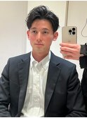 メンズパーマ/波巻き/ニュアンスパーマ/アップバング