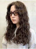 調布レディースボブサーフカール波巻きパーマセンターパート