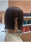 ショートボブ/ミニボブ/切りっぱなしボブ/ダークブラウン