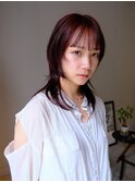 小顔に見えるミディアムレイヤー