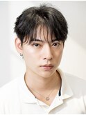 シースルーマッシュビジネスショートマッシュニュアンスパーマ
