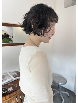 ゾーイ ケゴ 天神今泉(ZOEY kego)の写真/福岡の人気サロンZoeyが創るパーマstyle！抜け感かつ簡単にキマるボブパーマを是非。
