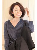 【３０代・４０代・５０代】ひし形シルエットのワンカールボブ