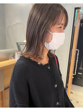 プフ 伏見(puf) <LESS伏見>王道切りっぱなしボブ。　伏見/丸の内/髪質改善