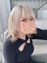 リアイス(Re:ICE) ミニウルフ/くすみブルー/流れるレイヤー/インナーハイライト