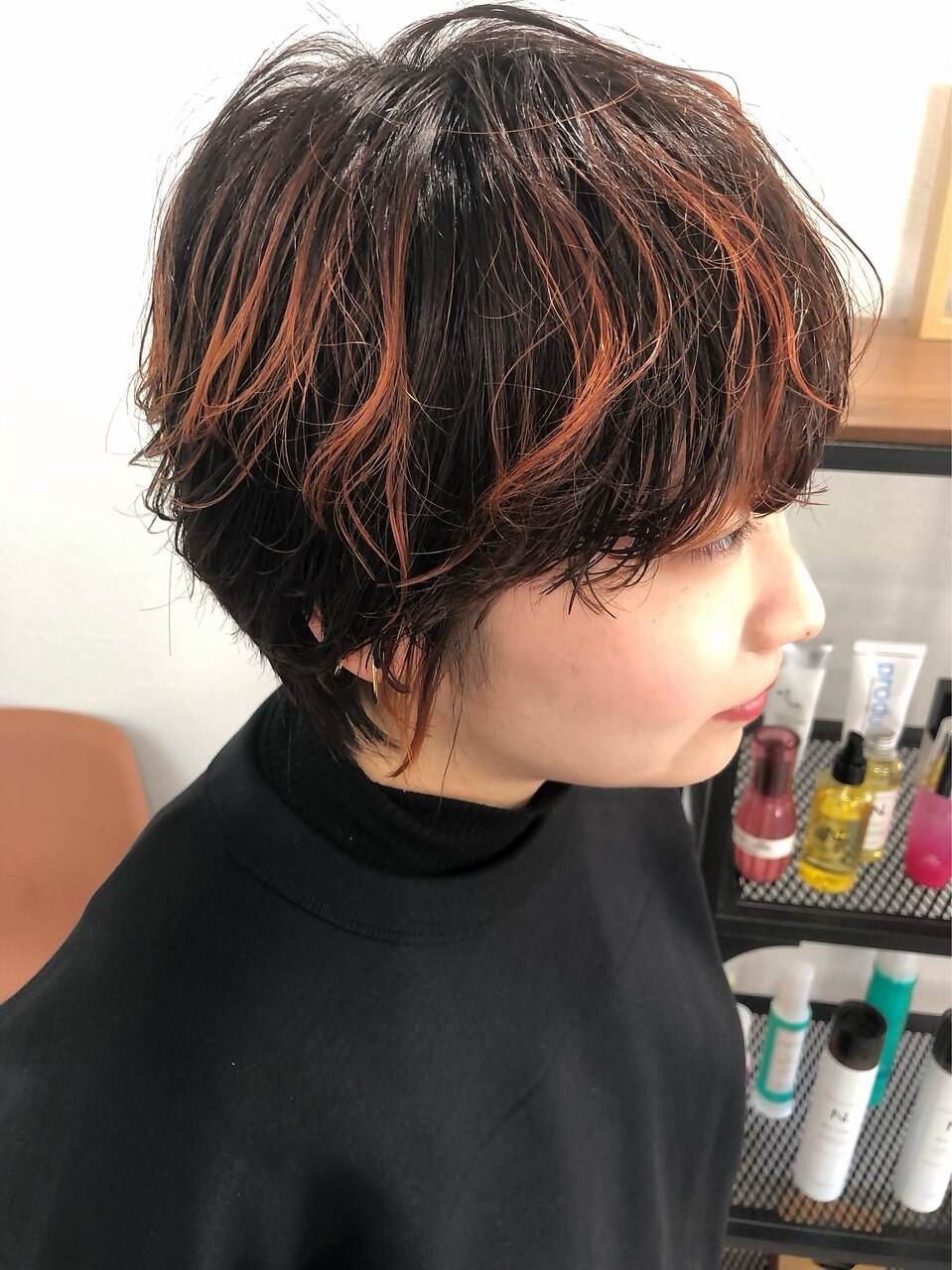 マッシュショート×ランダムオレンジ/ハイライト：L139200334