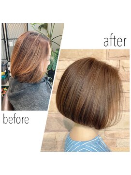 マイヘアイズグッド(My Hair is Good) 大人の前下がりハイライトボブ［今泉］［ショートヘア］［ボブ］