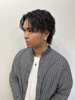 ピープスアンドスー 表参道 渋谷(Peeps&Suu.) メンズカット ツイストスパイラルパーマ センターパート ウルフ