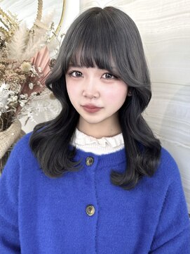 エルバイラビス 大宮(elu by lovis) 《Kanna》ダークグレージュ/韓国レイヤー/くびれ巻き/大宮