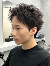 エルマーク 梅田(L-MARK) スパイキーショートザクザクショートアップバングツーブロック