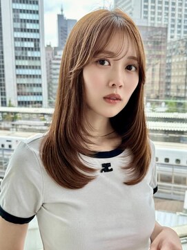 バイオレットジェム(Violet`jem) ロングレイヤーカットサラ艶ロングミルクティーベージュRI-33